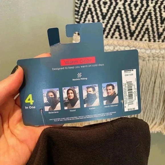 TEK GEAR BALACLAVA BLACK NWT - Picture 2 of 3